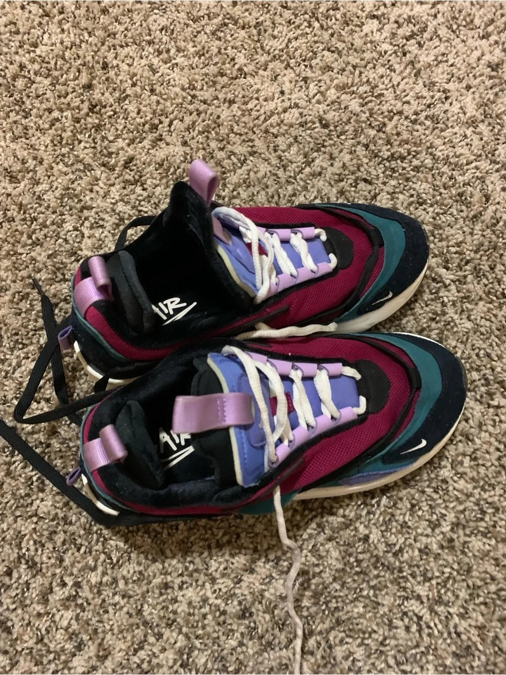 Nike Women's Multicolor Chunky Sneaker - Purple/Teal/Black